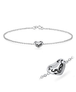 Heart Silver Bracelets BRS-88